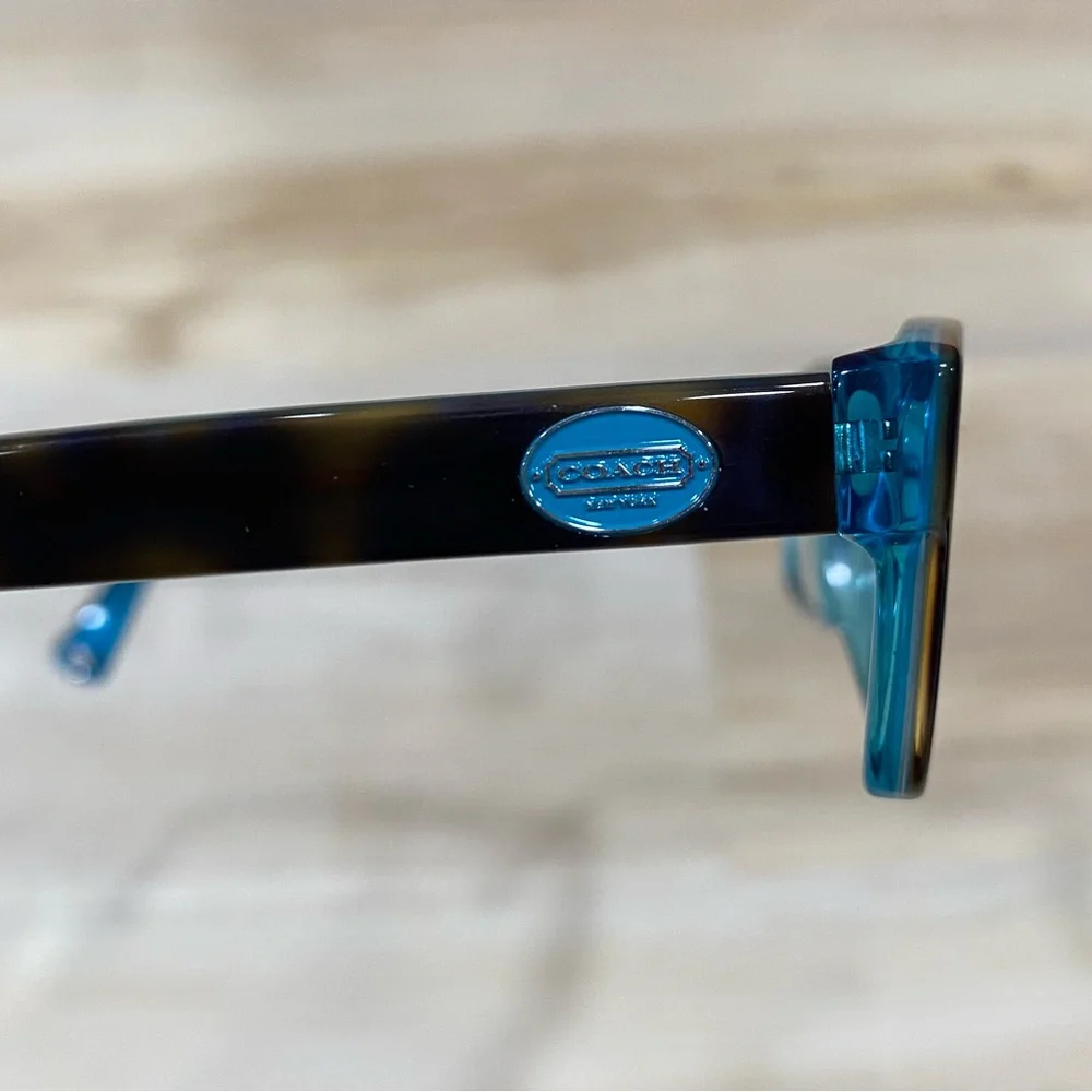 Coach Dark Tortoise Teal 5116 Women's Eyeglasses Frames Brooklyn Style HC6040